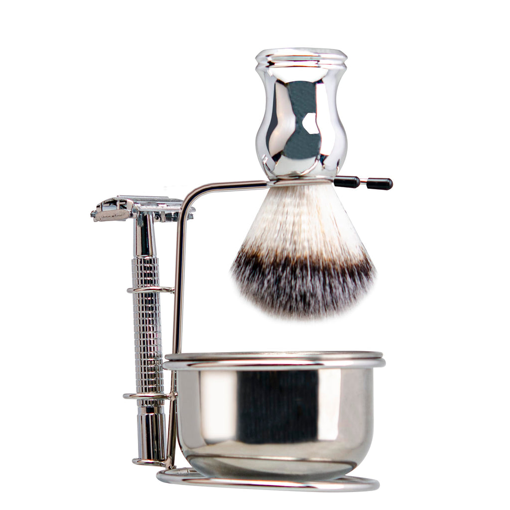 Barber Straight Razor Kit Durable Barber Straight Edge Razor Kit with 10 Double Edge Straight Razor Blades,Shaving Bowl and Stand,Shaving Brush with Wood Handle,Shaving Kit for Men