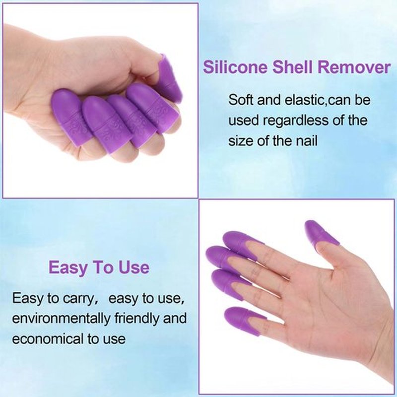 PIAOPIAONIU 30 PCS Nail Polish Protector for Fingers Silicone Fingertips Protect Nails Finger Cover Caps Comfortable Finger Sleeves from Tanning Beds/UV Rays
