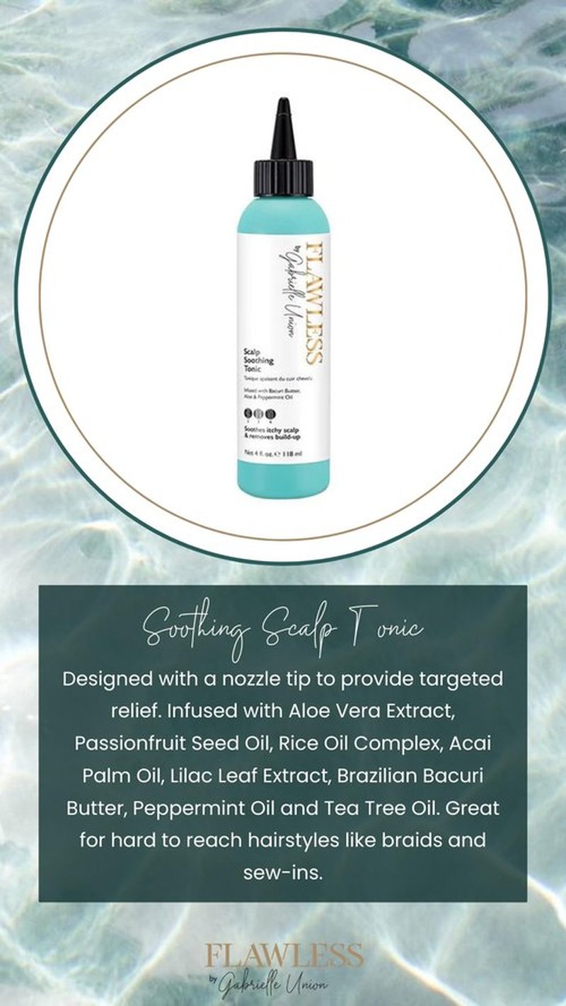 Flawless by Gabrielle Union - Scalp Soothing Tonic Hair Treatment, 4 OZ for Textured Hair