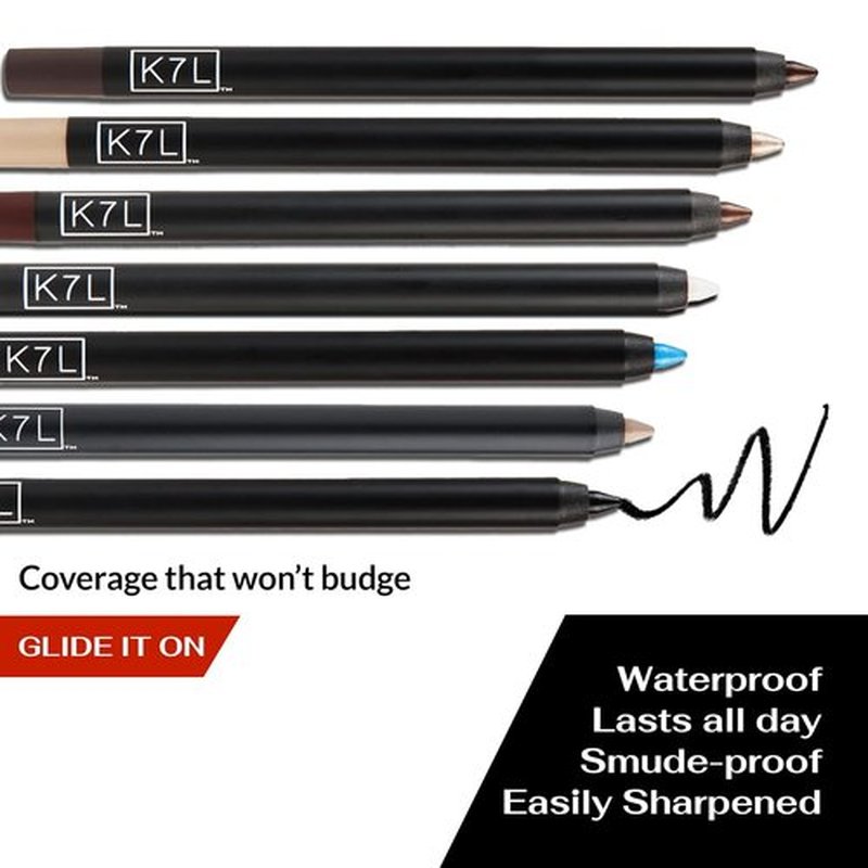 K7L Brown Eyeliner Pencil - Longwear, Waterproof & Smudge-Proof Formula for All-Day Definition