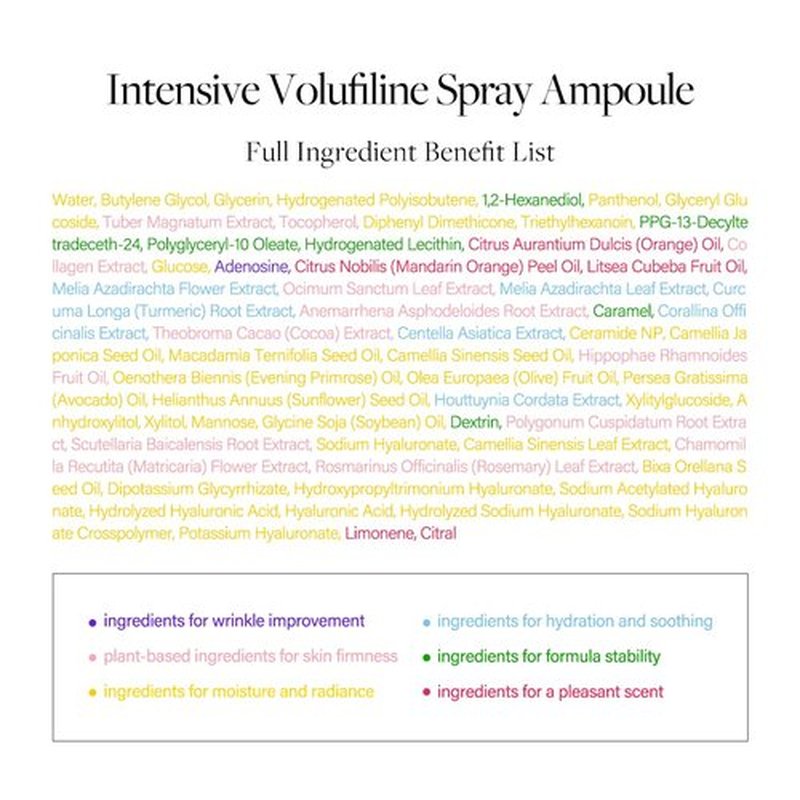 d'alba Piedmont Intensive Vegan Volufiline Spray Ampoule, Milky Spray Serum, Skin Firming, Premium Elasticity Care Treatment, 50,000ppm Volufiline Ampoule (1.69 fl.oz)