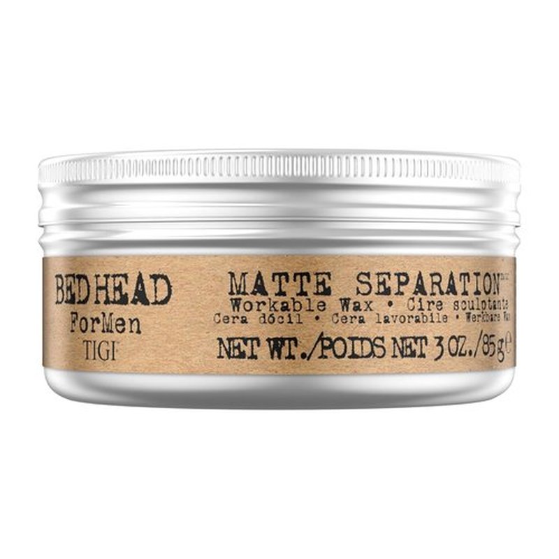 TIGI Bed Head for Men Matte Separation Wax - Workable Hold, 3 Ounce | Perfect for Textured Styles