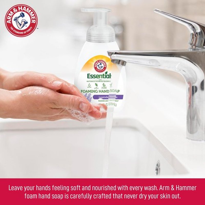 Arm & Hammer Foaming Hand Soap for Skin Cleaning - Cleanser with Fresh Lemon Scent - Hand Soap Pump with Aloe Vera & Different Ingredients 12.5 Fl Oz (370mL)