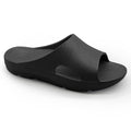 Pure Stride Therapeutic Slides, Orthotic Sandals for Plantar Fasciitis, Metatarsal and Heel Spurs, for Pain Relief and Arch Support of Feet - Black, Men’s Size 7/Women’s Size 8