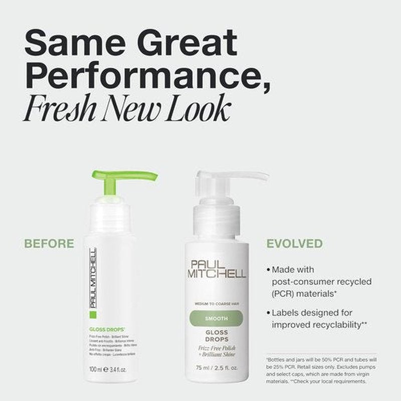 Paul Mitchell Gloss Drops - Shine Serum for Frizz-Free Polish | Brilliant Shine for Medium to Coarse Hair