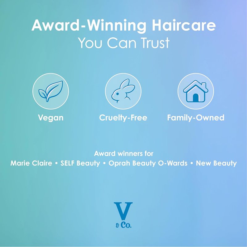 V&Co. Moisturizing Conditioner - Sulfate-Free, Color Safe Formula with Peptide Technology | 12 Oz.