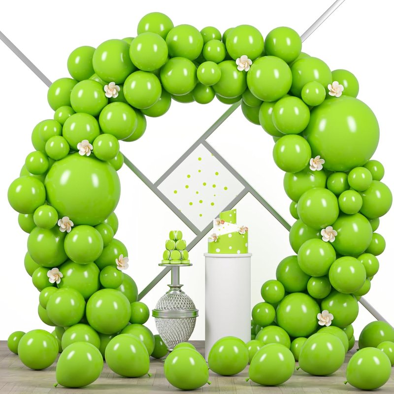 Voircoloria 90-Pack Lime Green Balloons - Versatile Sizes for Graduation, Weddings & Parties