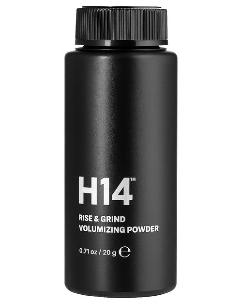 H14 Rise & Grind Hair Powder for Men – Volumizing Matte Finish Styling Dust with Extra Hold – Lightweight Thickening Powder with Pea Extract & Acai Oil – Residue-Free Texture Booster, 0.71 oz
