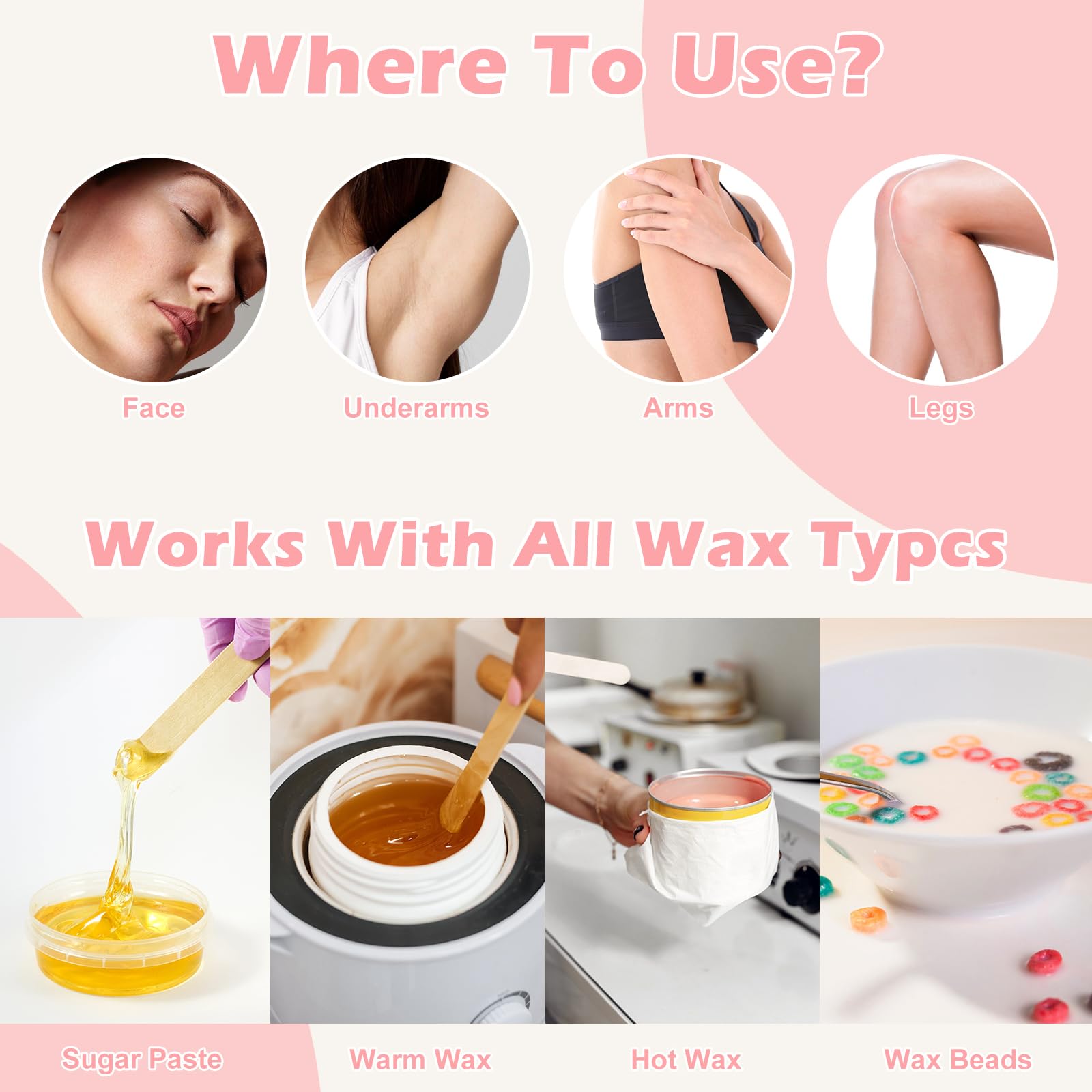 400 Pcs Non-Woven Wax Strip 1.5''x44 Yards Pre-cut Wax Strips Epilating Strips 1.5 X 4 Inch For Body Facial Tear-Resistant & Lint-Free Air 1 Roll Removal Paper Women Arms Legs Hair Cleaning Remove