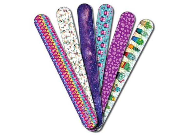 New8Beauty Emery Board Colorful (12-Pack) - Nail Spa Party Favors Supplies - Best Stocking Stuffers Gift for Girls Women Kids Mom Girlfriend - Manicure Pedicure