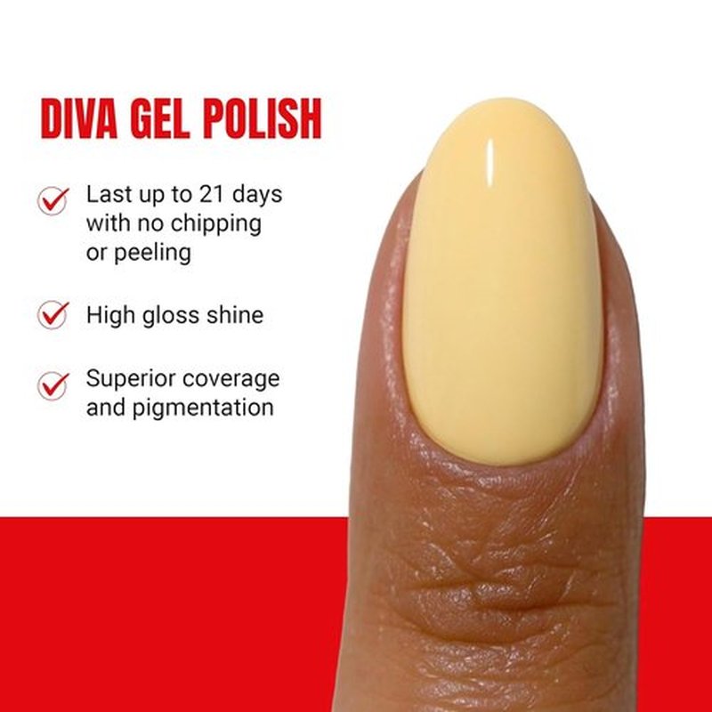 DND Gel Polish Coquette Collection - UV/LED Gel & Air Dry Nail Lacquer Duo | 084 Dandelion, 0.5 Fl Oz