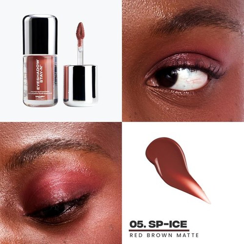 Sacheu Liquid Eyeshadow - Longwear Buildable Eye Makeup | Highly Pigmented Cream in Matte & Shimmer, Sp-ICE