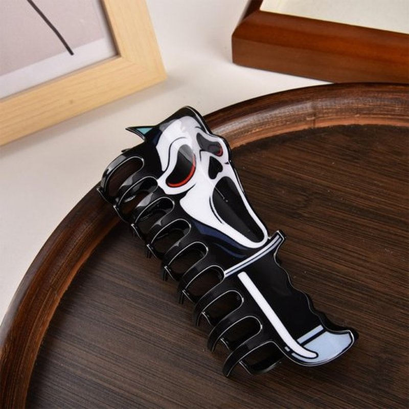 1 Pcs Halloween Hair Clips White Cute Ghost Hair Claw Clips Acrylic Claw Clips Gothic Grace Design Hair Barrettes Cute Ghost Hair Accessories Clamps Cosplay Party for Women Tips