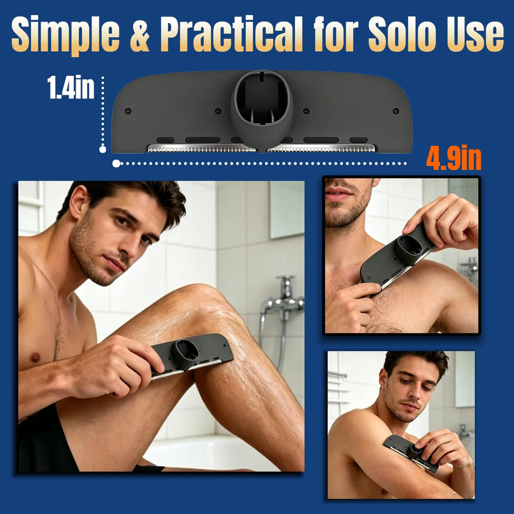 VEYLA Nick-Free Back Shaver for Men,Safe for Sensitive Skin, Black, 1 Pack