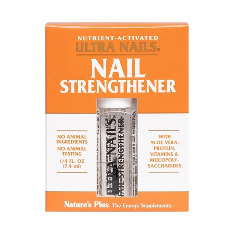 NaturesPlus Ultra Nails Nutrient-Activated Strengthener - .25 fl oz - Naturally Strengthens Nails & Cuticles - Conditions Nails With Aloe, Calendula, Vitamins & Protein - Formaldehyde Free, Vegan