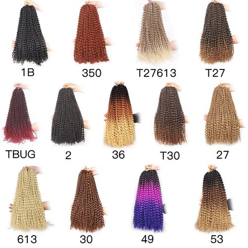 Leeven 18 Inch Passion Twist Crochet Hair 126 Strands Natural Black Water Wave Crochet Hair for Butterfly Locs Passion Twist Hair for Women Long Synthetic Bohemian Braids Crochet Hair 1B#