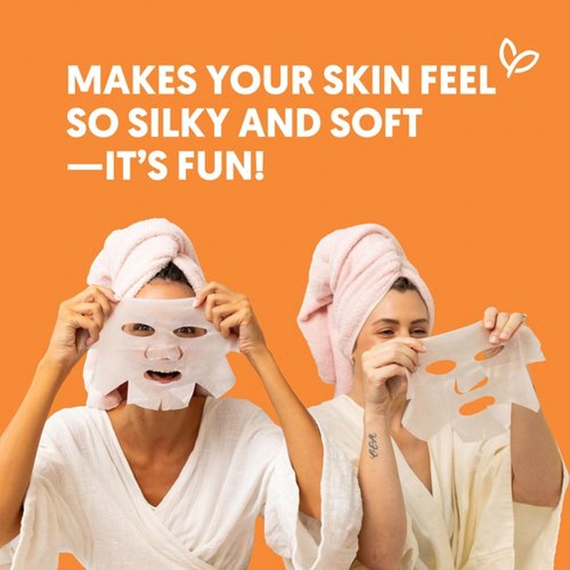 By Nature Vitamin C + Collagen Sheet Face Mask with Vitamin E – Firming, Anti-Aging Facial Treatment for Radiance, Elasticity & Hydration – Skincare for Pre-Event Glow & All Skin Types – Pack of 12