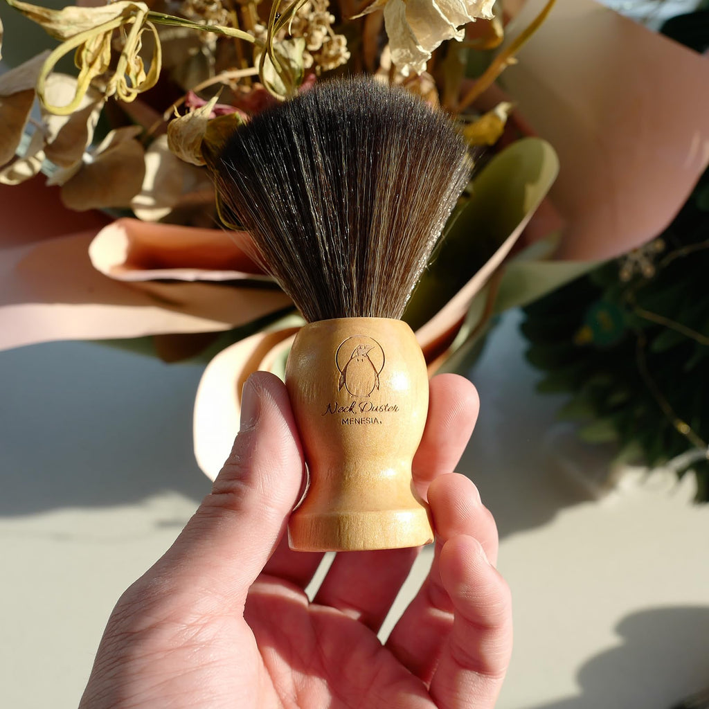 Menesia Small Barber Neck Duster Brush for Hair Cutting