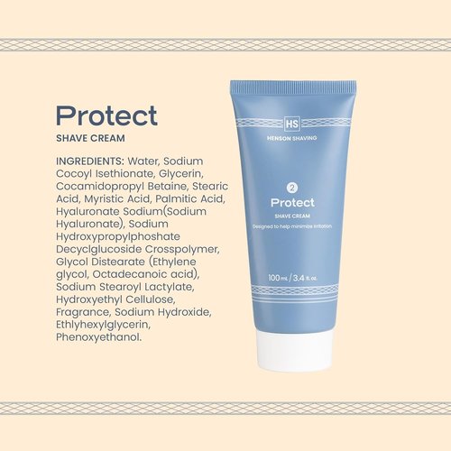 Henson Shaving Shave Cream - Gentle Formula for Sensitive Skin | Rich Lather & Protection - 3.4 fl oz