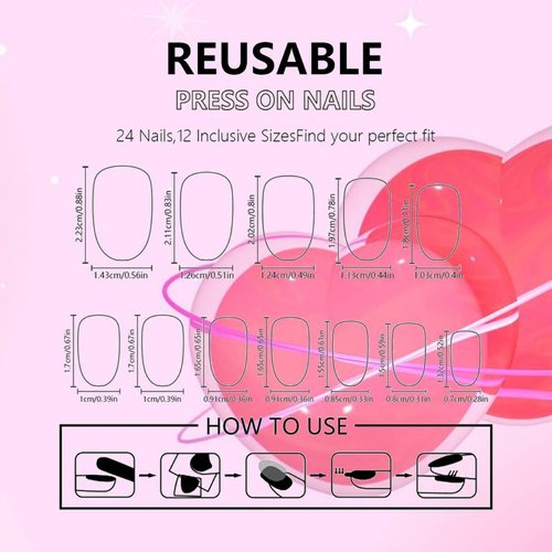 30 Pcs 3D Butterfly Press on Nails Valentines Almond Medium False Nails Love Heart Acrylic Fake Nail Glossy Red Gradient Stick on Fingernails Curve Line Gel Glue on Nail for Women Valentine's Gift