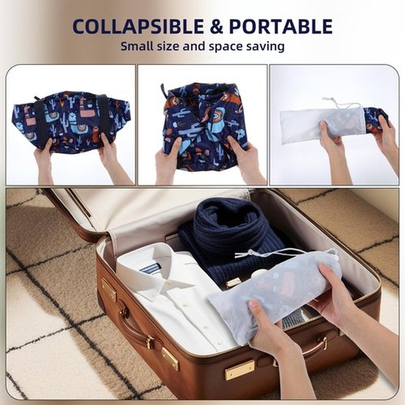 Piriuuo Collapsible Foot Soaking Tub, Portable Foot Bath Soak Tub Multi-Function Foot Bath Basin Foot Soaking Bucket with Handle Foot Soaker for Travel Camping (Navy Blue)