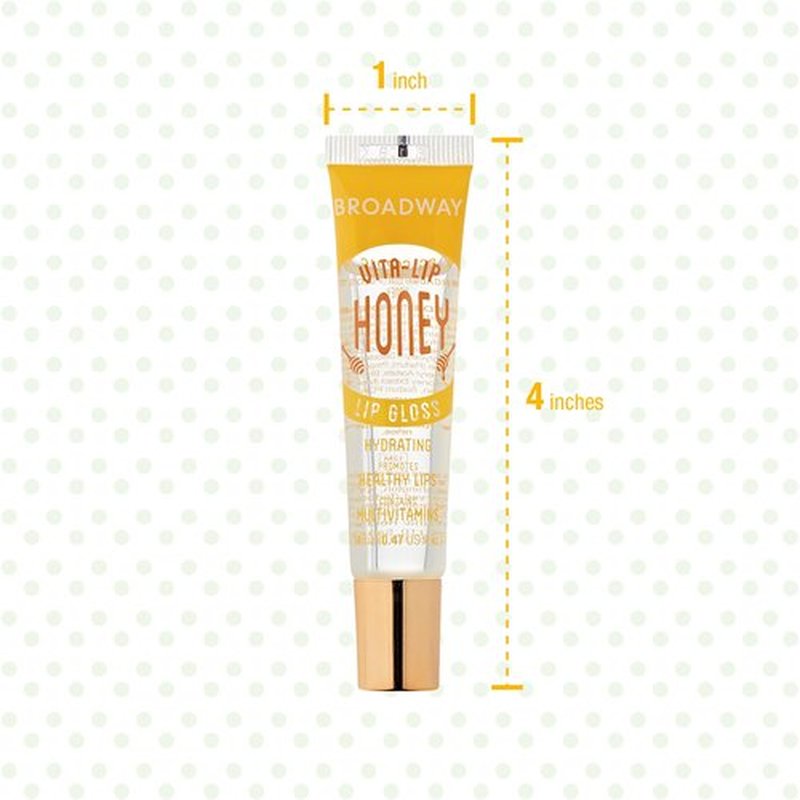 Ruby Kisses Broadway Vita-Lip Clear Lip Gloss (10 Pack), Hydrating & Soothing Formula with Vitamin, High-Shine Non-Sticky Lip Balm with Mint, Rosehip, Coconut, Mango, Argan, Honey, Shea, Cherry, Peach
