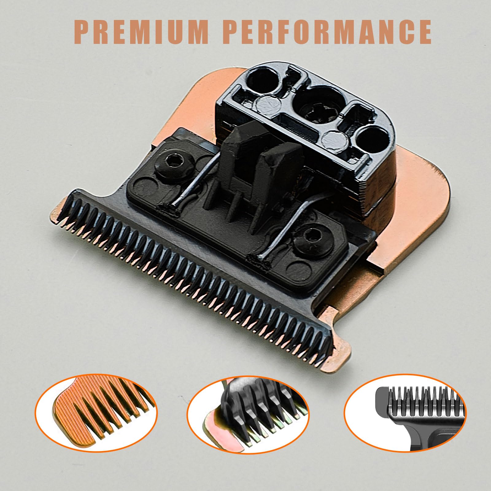 1Pack Replacement Blades Compatible With BaBylissPRO Barberology FX787 Series, FX787 Replacement Blade for Outlining Hair Trimmers, rose-gold