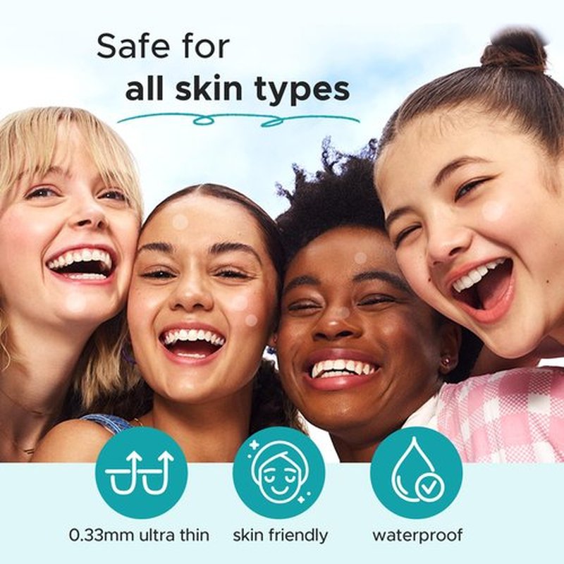 TKTK Hydrocolloid Acne Patches, Pimple Patches for Face with Tea Tree & Calendula Oil - 4 Sizes Clear Cover Stickers, Invisible for Day & Night Use (360 Count)