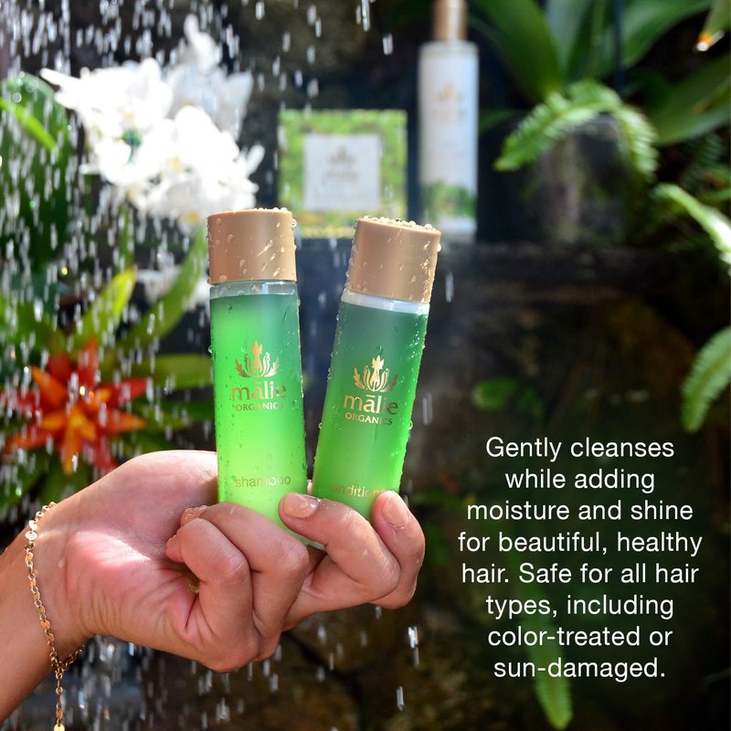 Mālie Organics Shampoo, Kōke‘e, 2.5 oz Travel Size, Daily Cleansing Shampoo for All Hair Types, Kukui Nut Oil + Macadamia Nut Oil, Vegan
