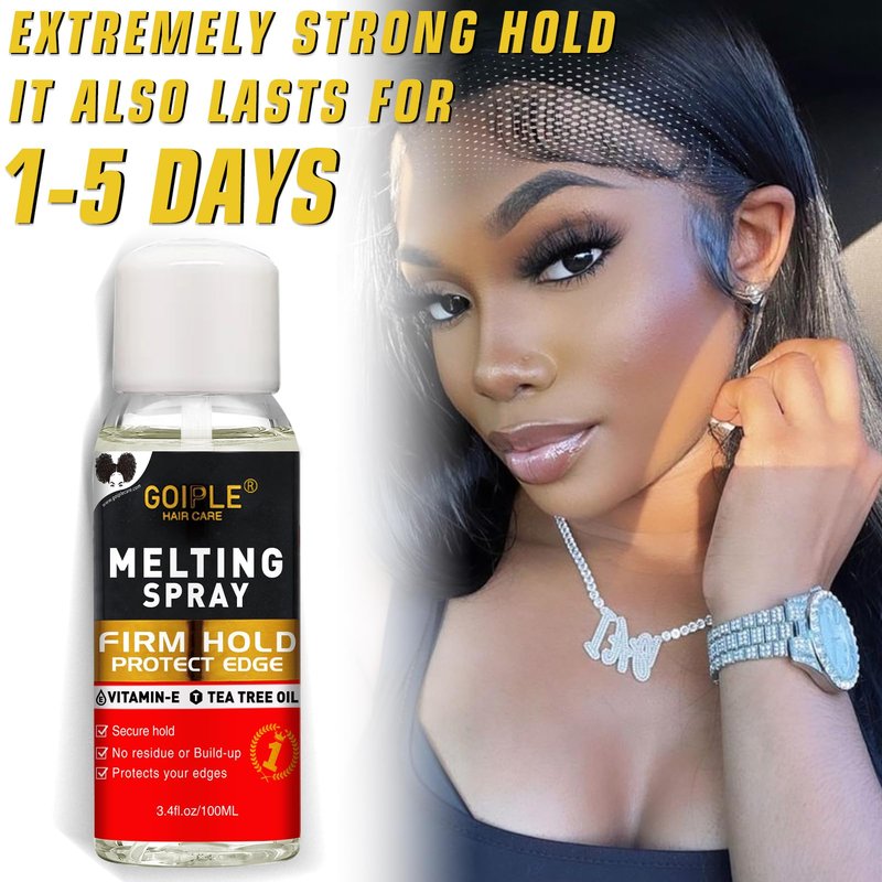 Wig Glue for Front Wigs Adhesive for Closure Wigs Extensions - Lace Melting Spray for Wigs Lace Front Hair Glue Tools with Remover Hair Wax Stick Edge Control Wig Cap Edge Comb Elastic Bnad Set