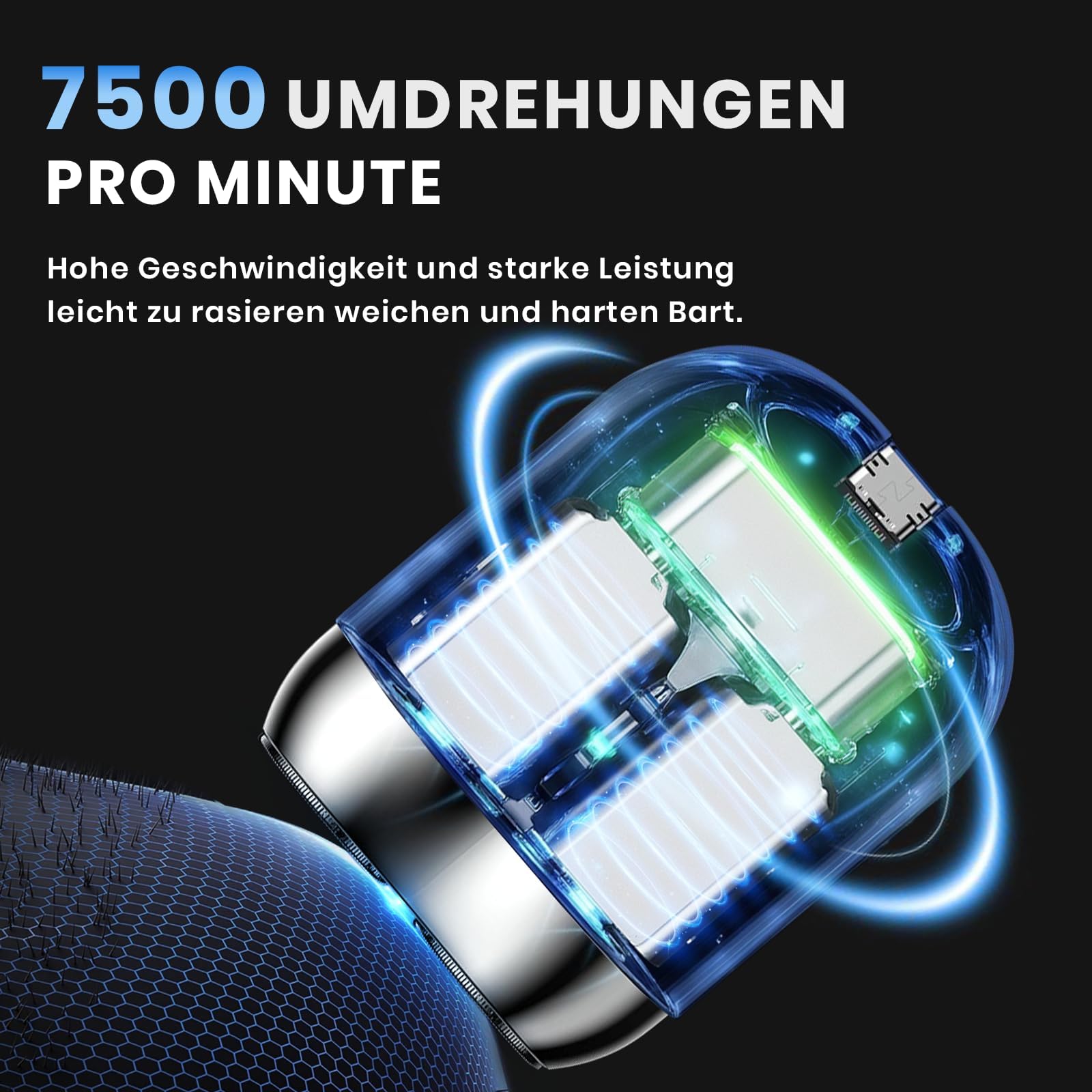2026 New Upgrade Pocket Shaver USB Mini Shavers for Men, Rechargeable Electric Mini Portable Razor, Washable Double Head Razor, Waterproof Compact Electric Shaver for Home, Car, Travel (Blue)