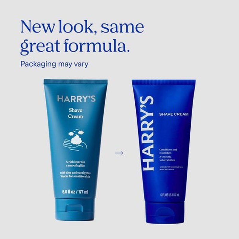 Harry's Shaving Cream for Men - Aloe & Eucalyptus Formula | 6 oz (2 Pack) - Conditions Skin & Softens Facial Hair