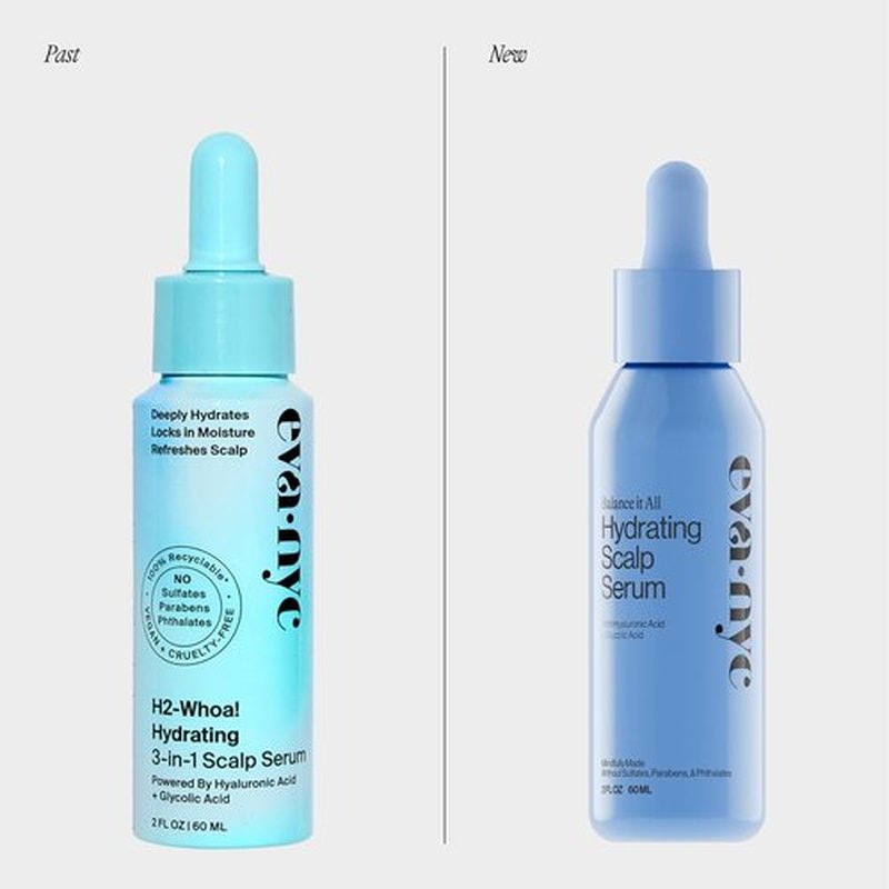 Eva NYC Hydrating Scalp Treatment Serum - Lightweight Hyaluronic & Glycolic Acid - Restores Dry Scalp - Jasmine Scent - Travel Size 2 fl oz