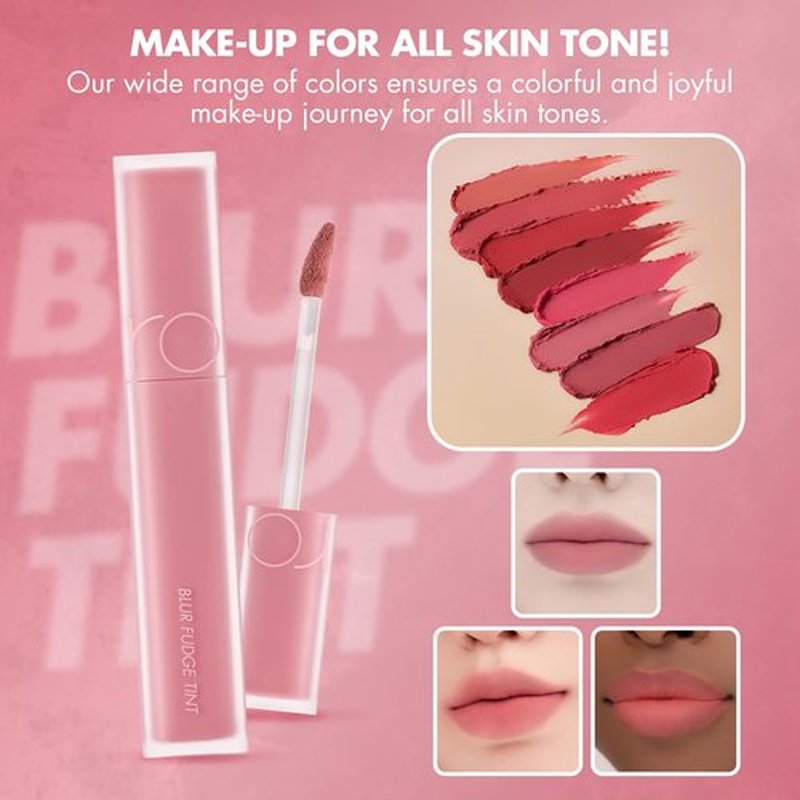rom&nd OVEEER Shade Series Blur Fudge Tint | Silky Matte Lipstick for Velvety Smooth Lips | Long-Lasting Stain, Wrinkle Blurring, Moisturizing Formula | 16 Burnt Orange