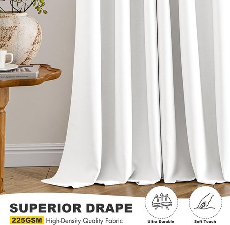 MIULEE Room Darkening Curtains - Thermal Insulated Grommet Top Drapes for Light Blocking | 40 x 45 Inches, 2 Panels