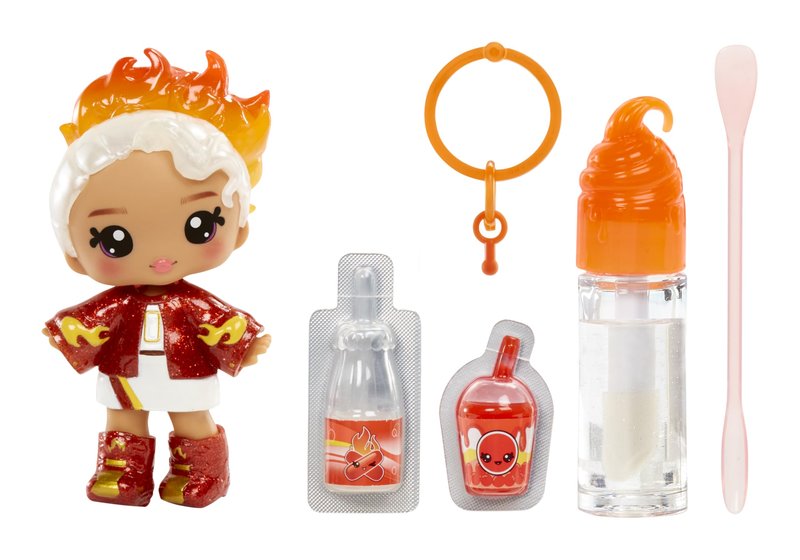 Yummiland Lip Gloss Doll - Amber Cinnamon, with DIY Lip Gloss Kit, Ages 4+
