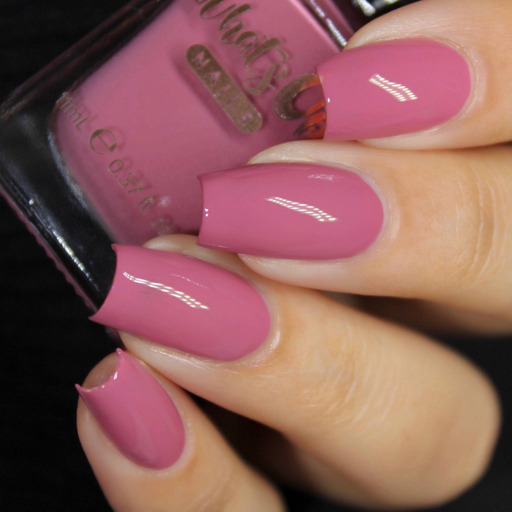 Whats Up Nails - Tempest Nail Polish Mauve Pink Creme Lacquer Varnish Made in USA 21 free Cruelty Free Vegan Clean