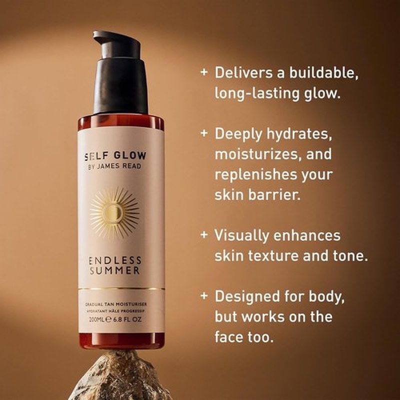 Self Glow by James Read - Gradual Tan Moisturizer | Nourish and Tone Skin for a Customizable Glow | 200ml | 6.8 fl oz