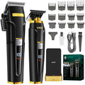 VGR 694S2 Professional Hair Clippers for Men - Cordless Barber Clipper & Trimmer Set with Charging Dock, 440 Min Runtime & LED Display - Rechargeable Hair Cutting Kit for Barbers & Home Use(Black)