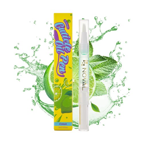 NOVAL Cuticle Oil Pens for Nails, 6 Travel Mini Set with Lime Scent, Fast-Absorbing Moisturizing Formula