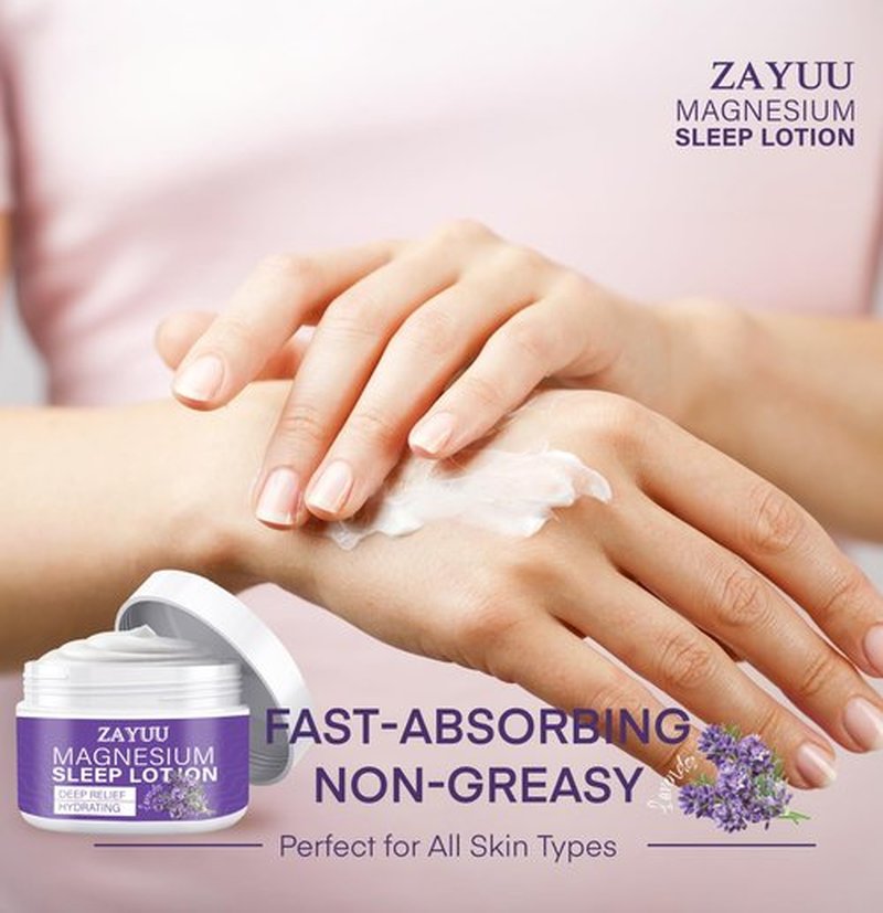 Magnesium Lotion for Kids & Adults: Calming Sleep Lotion with Lavender – 250mg Per Teaspoon, Fast-Absorbing, Non-Greasy Moisturizer with Shea Butter & Aloe – Nighttime Body Cream, Safe for Kids – 4oz
