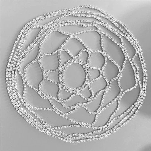 Rhinestone Cap Headpiece For Women Crystal Tassel Hair Accessories Belly Cap Headpieces Wedding Bridal Head (silver 007)
