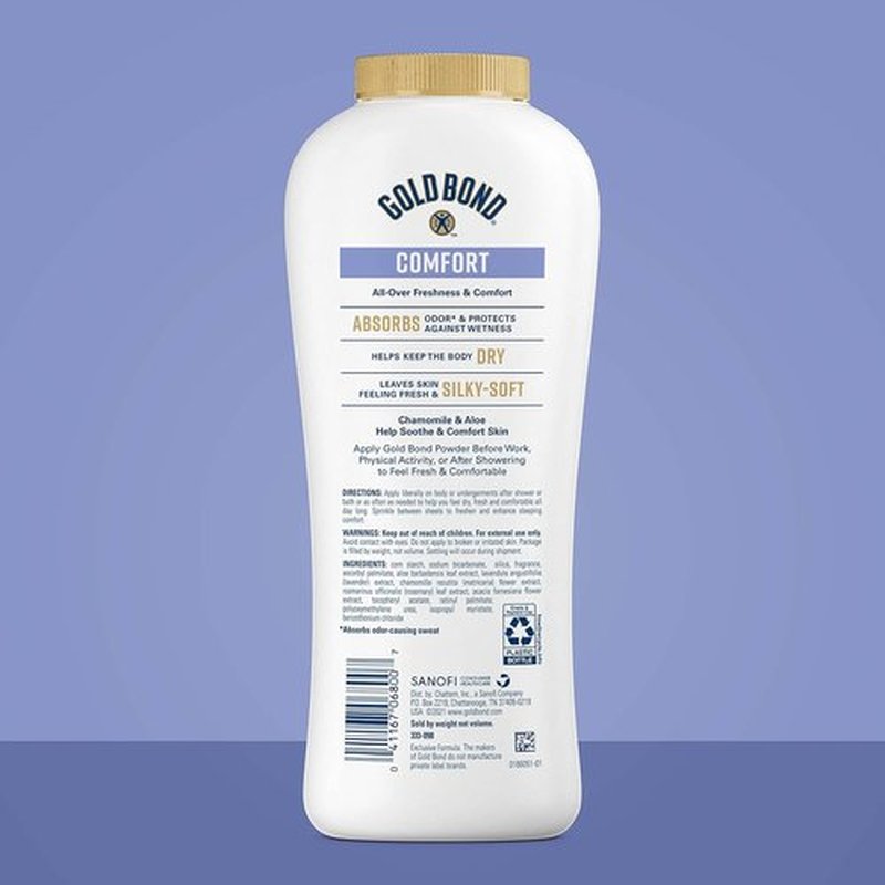 Gold Bond Comfort Body Powder - Talc-Free Formula with Aloe & Chamomile | 10 oz, Fresh Clean Scent