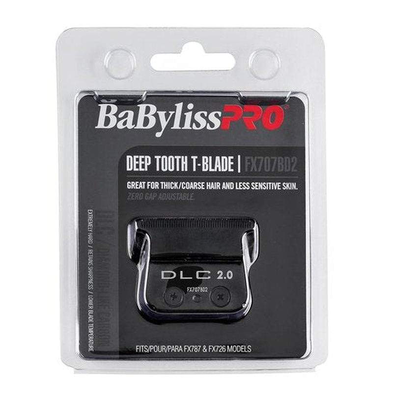 BaBylissPRO Barberology Deep Tooth DLC 2 Replacement Blade - Black | Perfect for Outlining Hair Trimmers