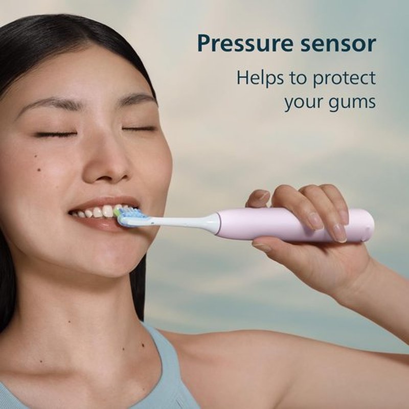 Philips Sonicare Electric Toothbrush - Pressure Sensor & 6 Brushing Settings | Light Pink, HX7132/03