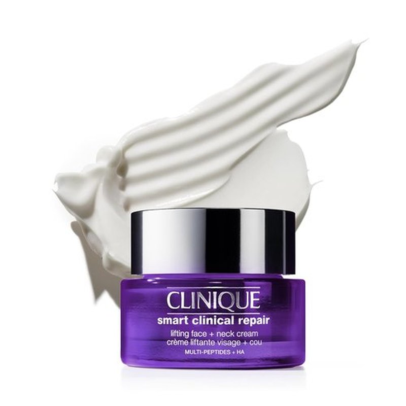 Clinique Smart Clinical Repair Anti-Aging Face & Neck Cream - Hydrating with Peptides & Hyaluronic Acid for All Skin Types