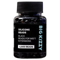 Big Kizzy 1000pcs Black Silicone Lined Microlink Beads for Weft Hair Extensions, 5.0mm for invisible extension application