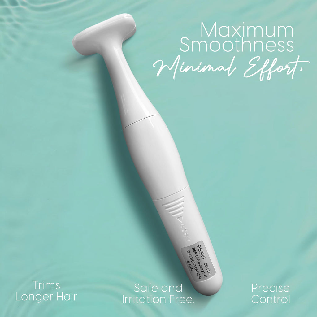 Cleancut T-Shape Personal Shaver for Men and Women, Pubic Hair Trimmer for Intimate Areas, Cordless, Designed for Full Body Grooming – Made in Japan
