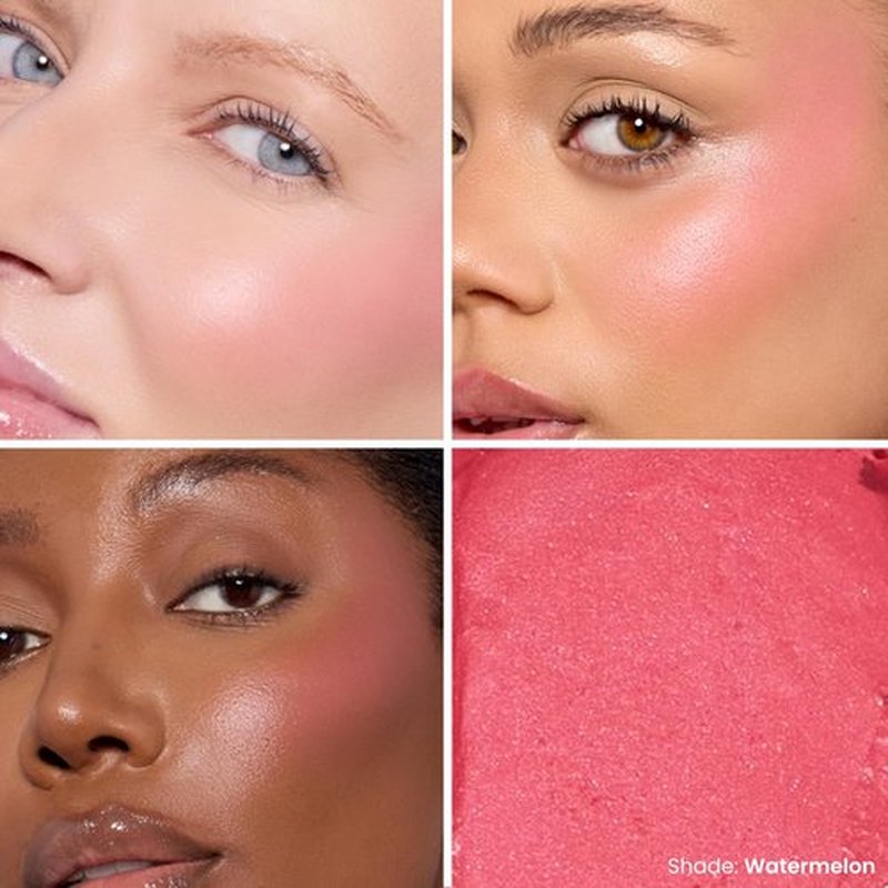 OFIR Cheek Tones Vitamin C Blush Stick - Buildable, Hydrating Vegan Cream Blush | Non-Transfer Radiant Finish | Watermelon - Reddish Pink | 0.21 oz