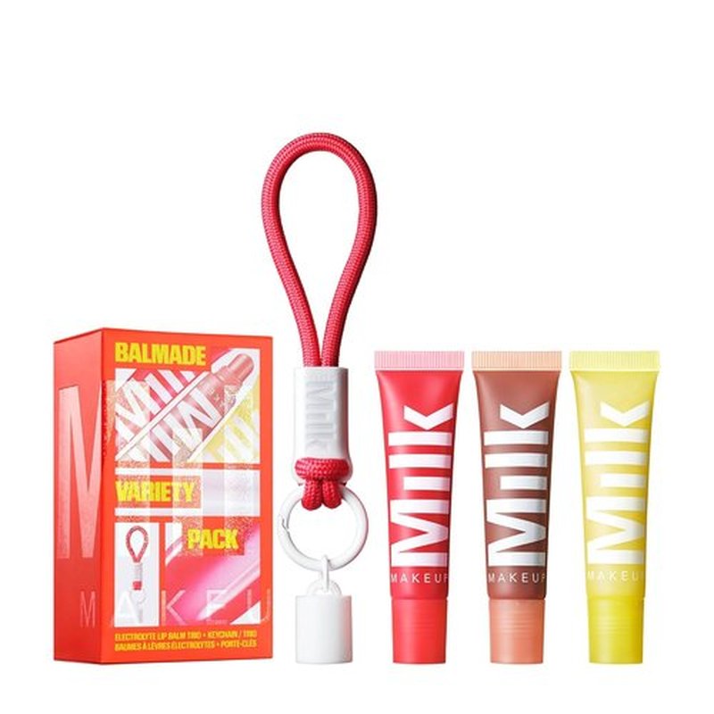 Milk Makeup Hydrating Lip Balm Gift Set - 3-Pack Sheer-Tinted Glosses for Plumper Lips | Full Size Electron, Pump & Core